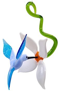 Blüte mit Kolibri, hängend